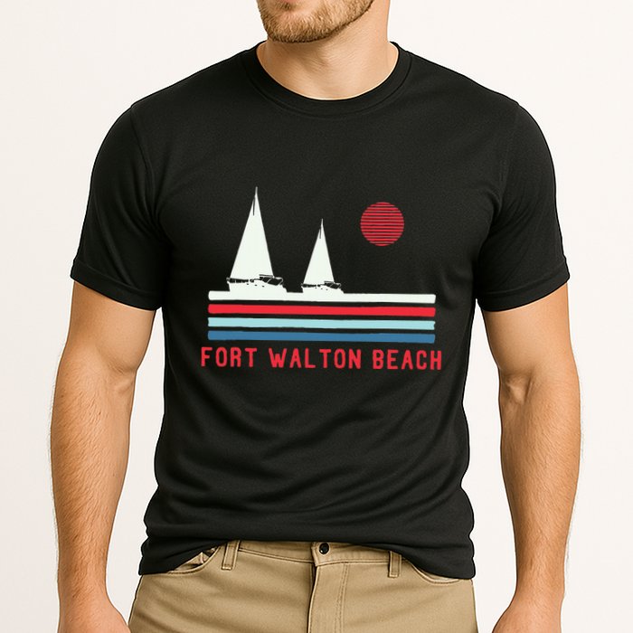 Fort Walton Beach Fl Sailboat Cooling Performance Crew T-Shirt
