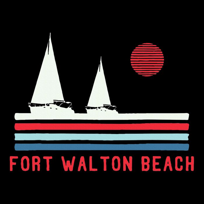 Fort Walton Beach Fl Sailboat Cooling Performance Crew T-Shirt