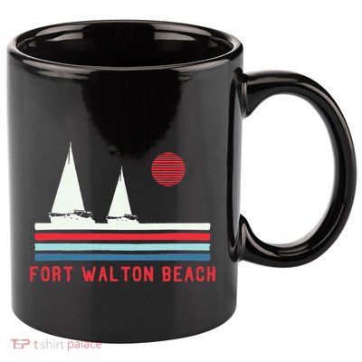 Fort Walton Beach Fl Sailboat 11oz C Handle Ceramic Mug