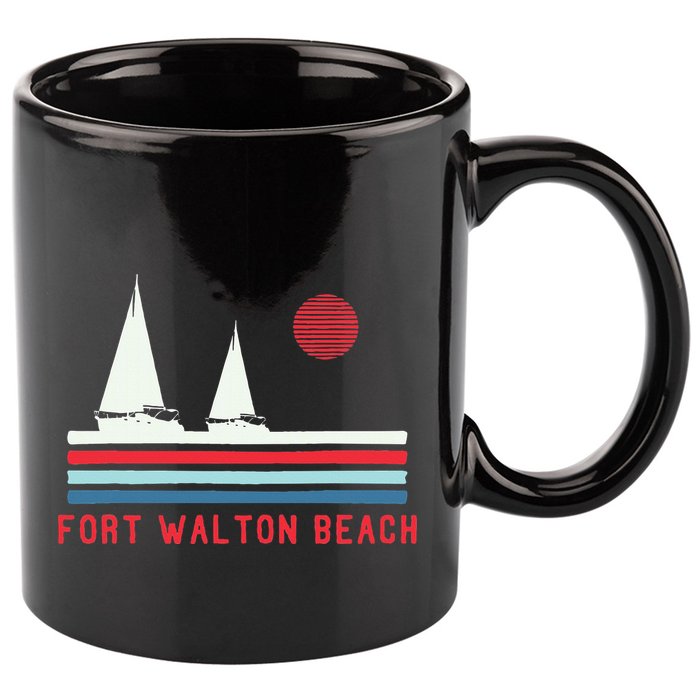 Fort Walton Beach Fl Sailboat 11oz C Handle Ceramic Mug