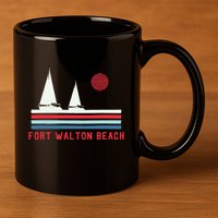 Fort Walton Beach Fl Sailboat 11oz C Handle Ceramic Mug