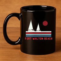 Fort Walton Beach Fl Sailboat 11oz C Handle Ceramic Mug