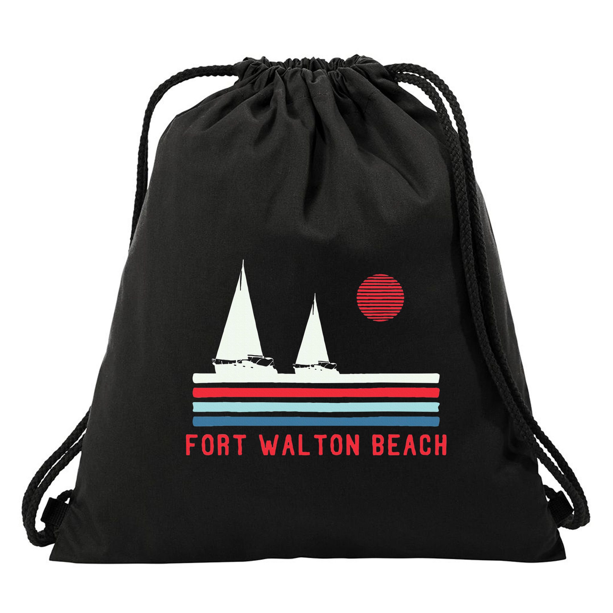 Fort Walton Beach Fl Sailboat Drawstring Bag