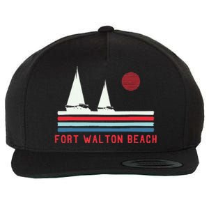 Fort Walton Beach Fl Sailboat Wool Snapback Cap