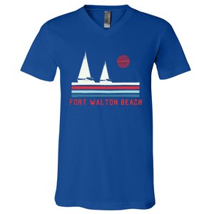 Fort Walton Beach Fl Sailboat V-Neck T-Shirt