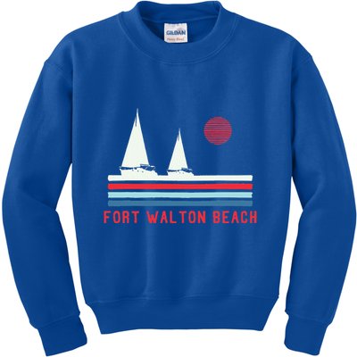Fort Walton Beach Fl Sailboat Kids Sweatshirt