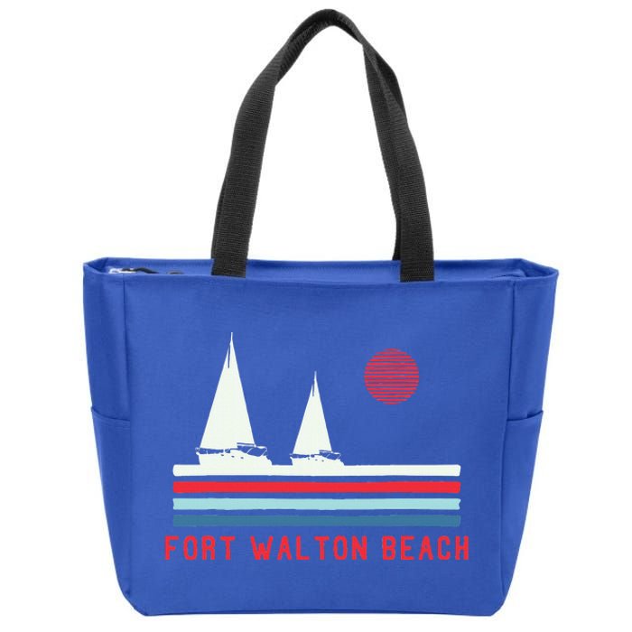 Fort Walton Beach Fl Sailboat Zip Tote Bag