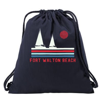 Fort Walton Beach Fl Sailboat Drawstring Bag