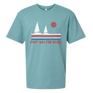 Fort Walton Beach Fl Sailboat Sueded Cloud Jersey T-Shirt