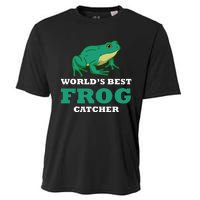 Frog World's Best Frog Catcher Frog Hunter Cooling Performance Crew T-Shirt