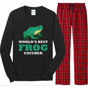 Frog World's Best Frog Catcher Frog Hunter Long Sleeve Pajama Set