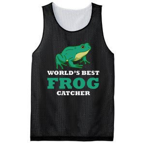 Frog World's Best Frog Catcher Frog Hunter Mesh Reversible Basketball Jersey Tank