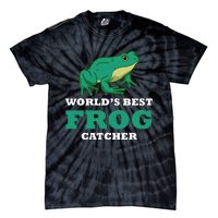 Frog World's Best Frog Catcher Frog Hunter Tie-Dye T-Shirt