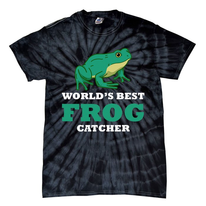 Frog World's Best Frog Catcher Frog Hunter Tie-Dye T-Shirt