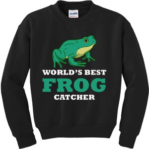 Frog World's Best Frog Catcher Frog Hunter Kids Sweatshirt