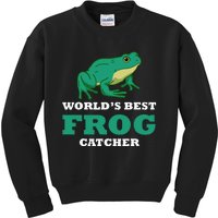 Frog World's Best Frog Catcher Frog Hunter Kids Sweatshirt