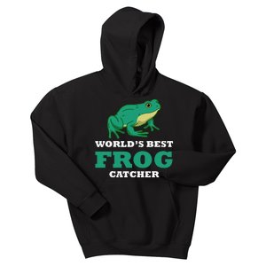 Frog World's Best Frog Catcher Frog Hunter Kids Hoodie