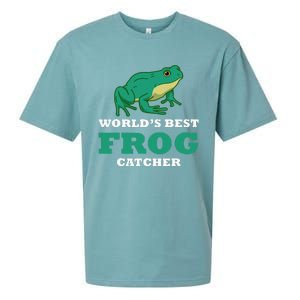 Frog World's Best Frog Catcher Frog Hunter Sueded Cloud Jersey T-Shirt