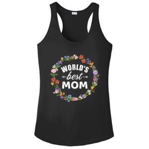 Funny WorldS Best Mom Gift For MotherS Day Ladies PosiCharge Competitor Racerback Tank