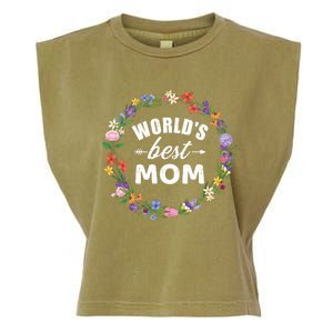 Funny WorldS Best Mom Gift For MotherS Day Garment-Dyed Women's Muscle Tee