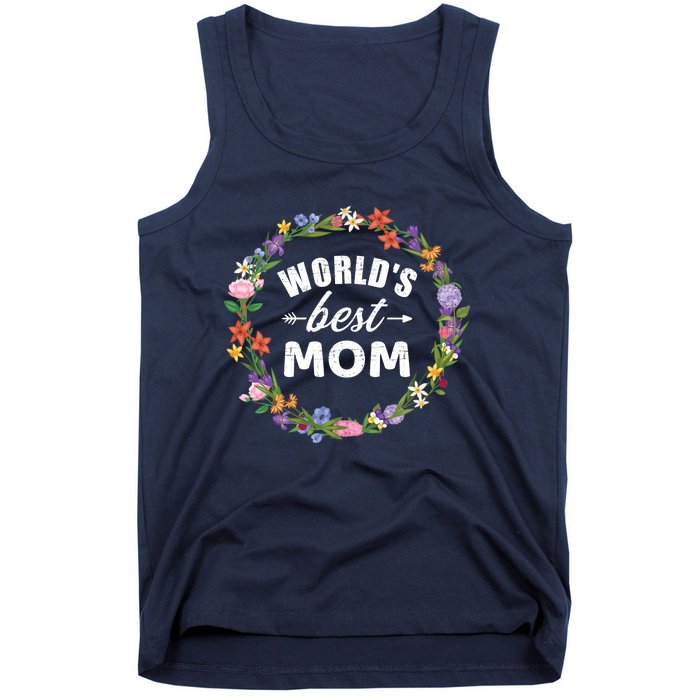 Funny WorldS Best Mom Gift For MotherS Day Tank Top