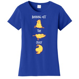 Funny Workout Burning Off The Crazy Chicken Yoga Pose Gift Women's T-Shirt