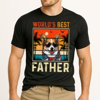 funny worlds best father retro fathers day dog dad Cooling Performance Crew T-Shirt