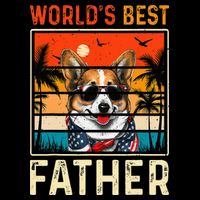 funny worlds best father retro fathers day dog dad Cooling Performance Crew T-Shirt