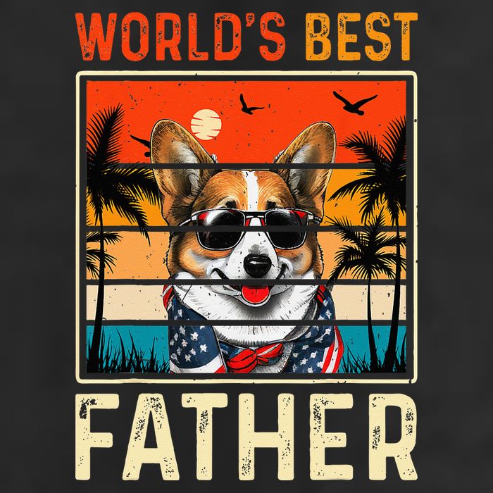 funny worlds best father retro fathers day dog dad Adult Drive Performance Visor