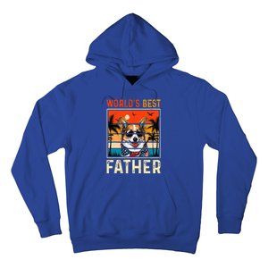 funny worlds best father retro fathers day dog dad Hoodie