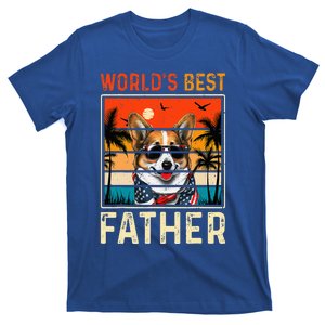 funny worlds best father retro fathers day dog dad T-Shirt