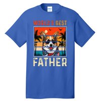 funny worlds best father retro fathers day dog dad Tall T-Shirt