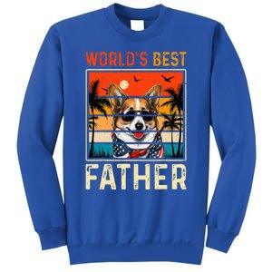 funny worlds best father retro fathers day dog dad Tall Sweatshirt