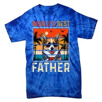 funny worlds best father retro fathers day dog dad Tie-Dye T-Shirt