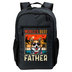 funny worlds best father retro fathers day dog dad Daily Commute Backpack