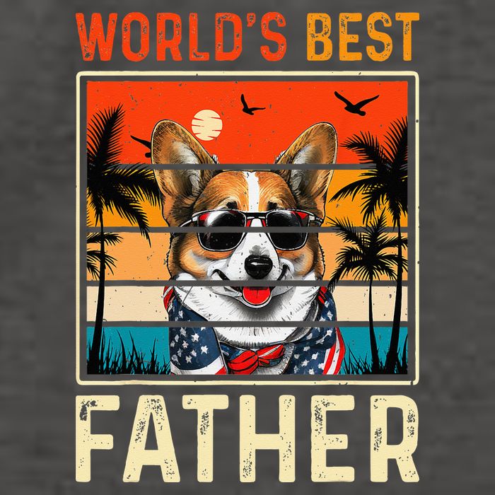 funny worlds best father retro fathers day dog dad Vector Backpack