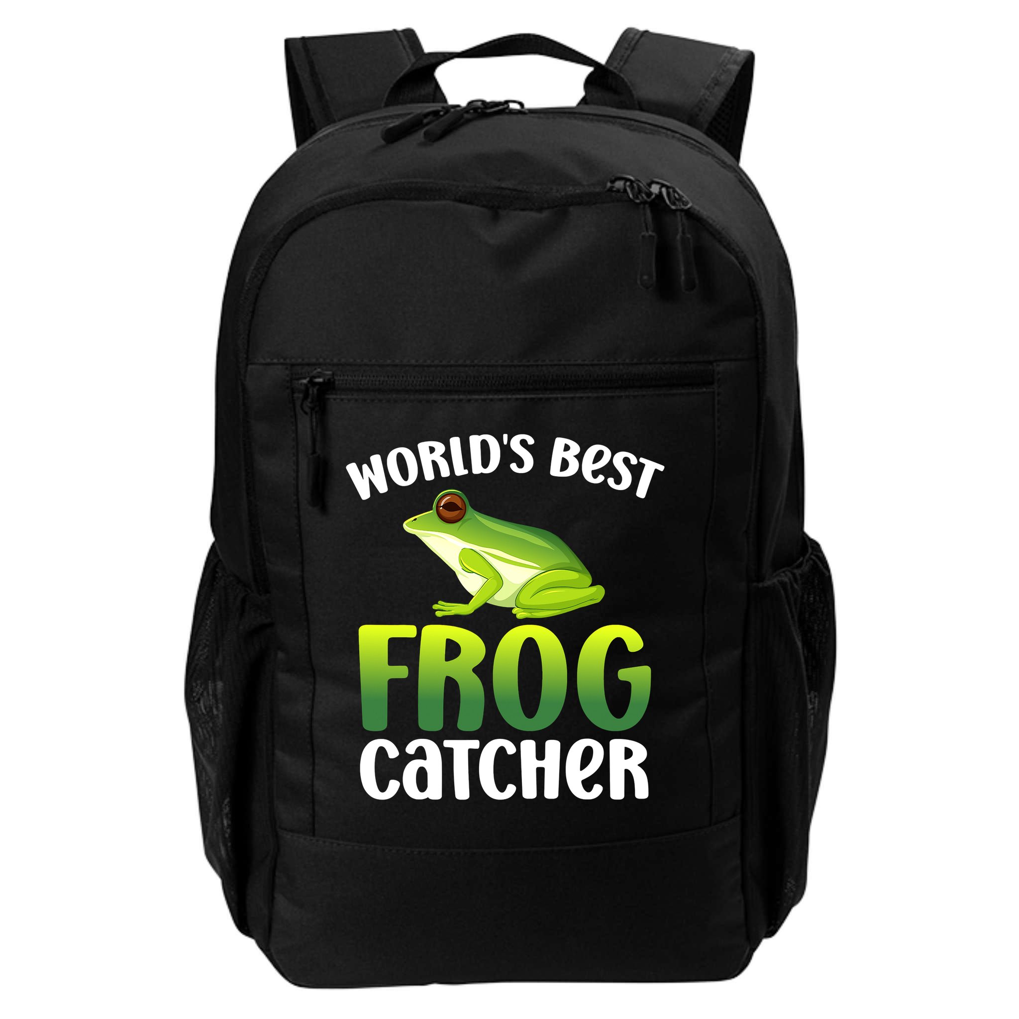 Funny World's Best Frog Catcher Boys Girls Frog Hunter Backpack