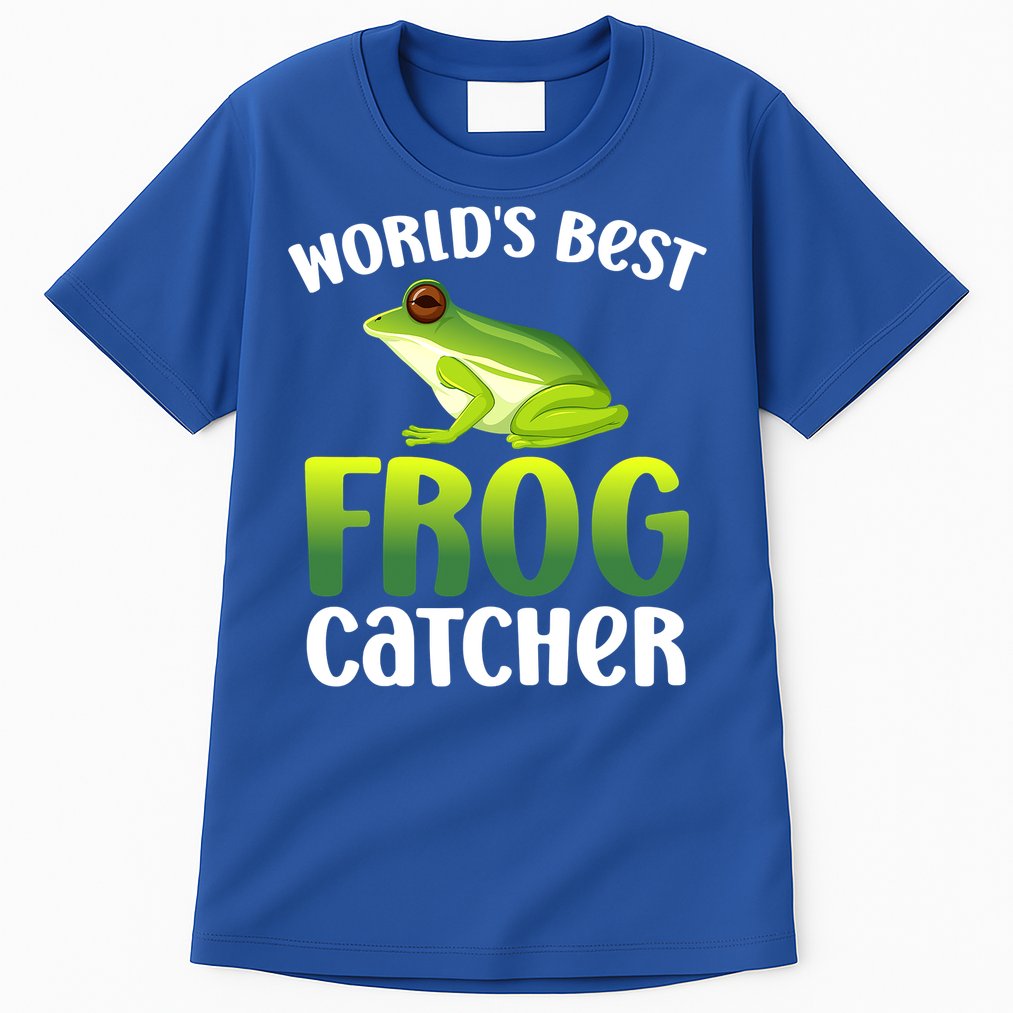 Funny World's Best Frog Catcher Boys Girls Frog Hunter Tall T-Shirt