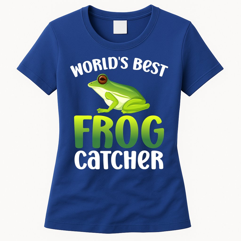 Funny World's Best Frog Catcher Boys Girls Frog Hunter Womens T-Shirt