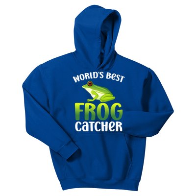 Funny World's Best Frog Catcher Boys Girls Frog Hunter Kids Hoodie