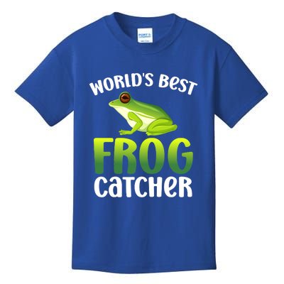 Funny World's Best Frog Catcher Boys Girls Frog Hunter Kids T-Shirt