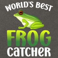 Funny World's Best Frog Catcher Boys Girls Frog Hunter Cotton Canvas Backpack