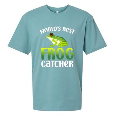 Funny World's Best Frog Catcher Boys Girls Frog Hunter Sueded Cloud Jersey T-Shirt