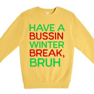 Funny Winter Break Christmas Teacher Last Days School Xmas Premium Crewneck Sweatshirt