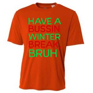 Funny Winter Break Christmas Teacher Last Days School Xmas Cooling Performance Crew T-Shirt