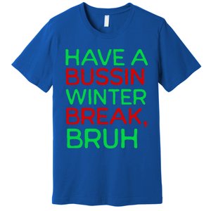 Funny Winter Break Christmas Teacher Last Days School Xmas Premium T-Shirt