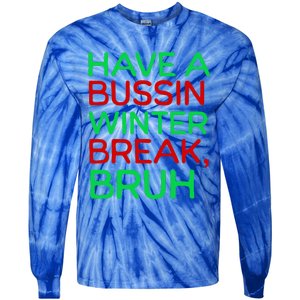 Funny Winter Break Christmas Teacher Last Days School Xmas Tie-Dye Long Sleeve Shirt