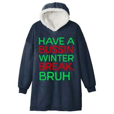 Funny Winter Break Christmas Teacher Last Days School Xmas Hooded Wearable Blanket