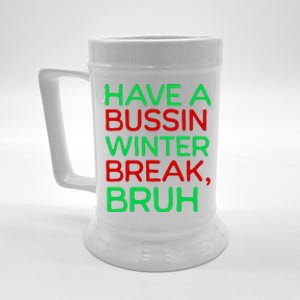 Funny Winter Break Christmas Teacher Last Days School Xmas Beer Stein