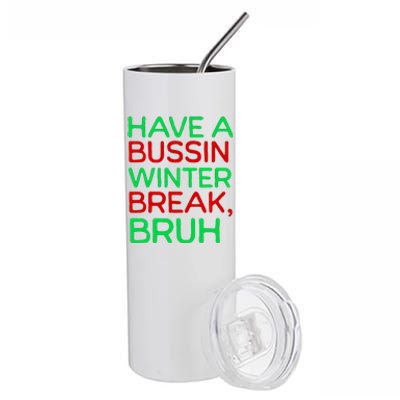 Funny Winter Break Christmas Teacher Last Days School Xmas Stainless Steel Tumbler